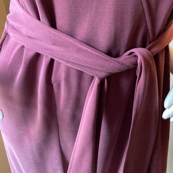 NWOT Halston Heritage Sz M Dusty Mauve Sleeveless Dress suede-like soft fabric - Picture 8 of 10